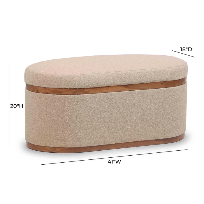 Olivier Oval Storage Ottoman