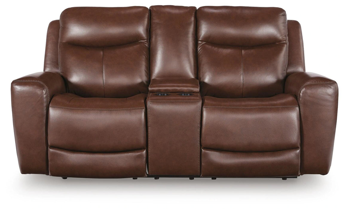 Next Move Power Reclining Loveseat with Console - Dream Home Furniture & Mattress (Waite Park, MN)