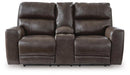 Crossplex Power Reclining Loveseat with Console - Dream Home Furniture & Mattress (Waite Park, MN)