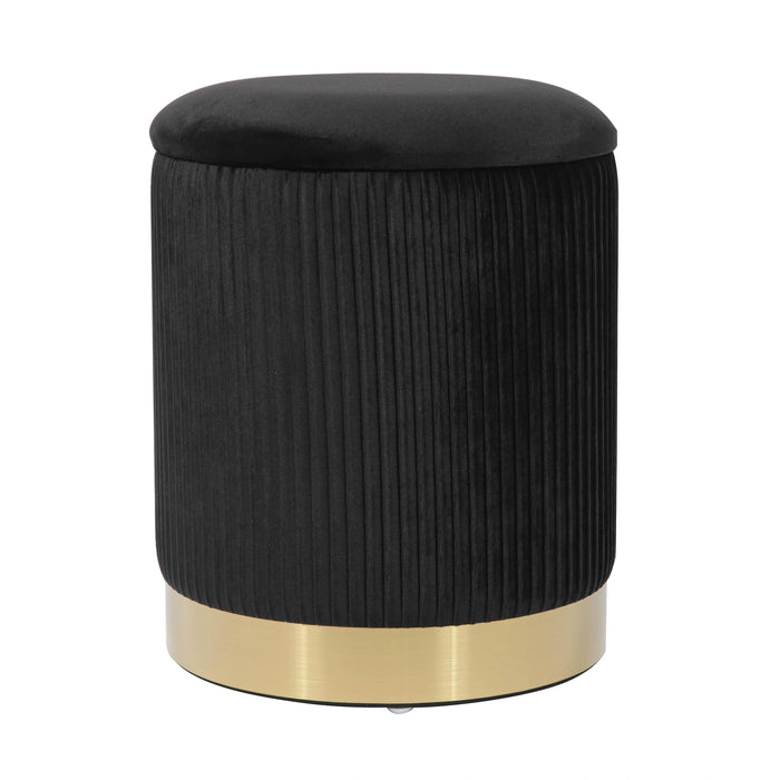 Zoe Cream Storage Ottoman