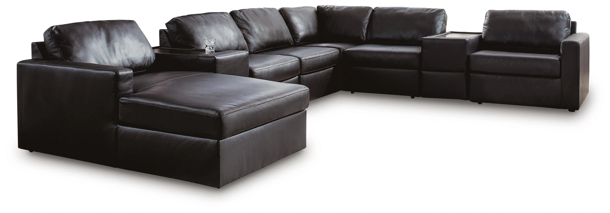 Modmax II Sectional with Chaise and Storage Consoles - Dream Home Furniture & Mattress (Waite Park, MN)