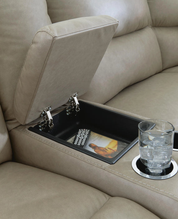Narwhal Place Reclining Sectional with Storage Console - Dream Home Furniture & Mattress (Waite Park, MN)