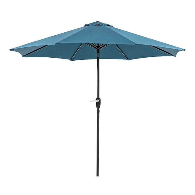 Soli 9' Outdoor Umbrella w/ Auto Tilt + 21" Round Base - Dream Home Furniture & Mattress (Waite Park, MN)