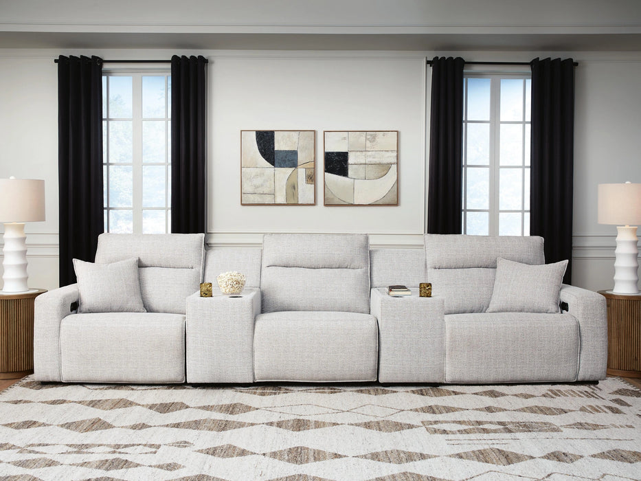 Modmax II Power Reclining Sectional with Consoles - Dream Home Furniture & Mattress (Waite Park, MN)