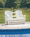 Hyland wave Outdoor Glider Loveseat - Dream Home Furniture & Mattress (Waite Park, MN)