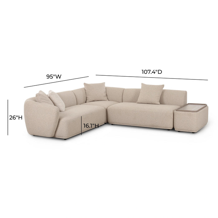 Sylvie 4-Piece Chaise Sectional