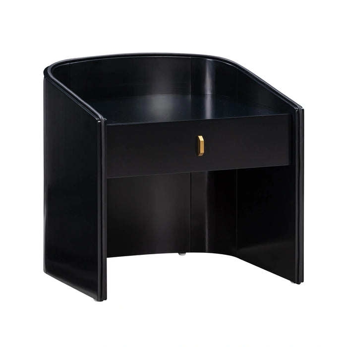 Collins 22" Lacquer Nightstand With Drawer