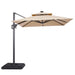 Xico 8 Ft Square Umbrella w/ Double Top w/ LED Light + 37" Large Base - Dream Home Furniture & Mattress (Waite Park, MN)