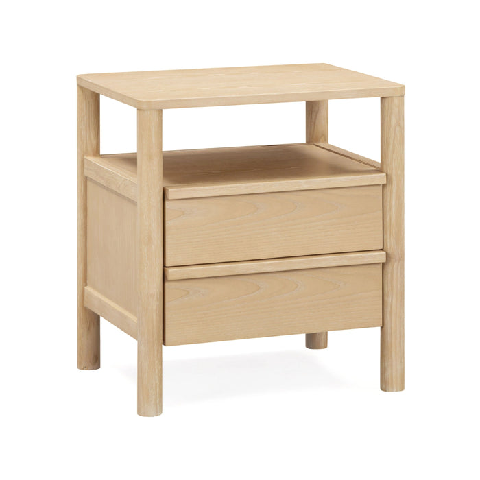Tyra 22" Ash 2-Drawer Nightstand