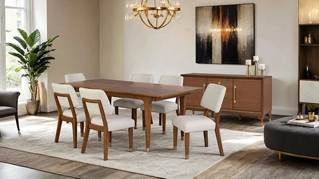 Hepburne 7 Pc Dining Table Set - Dream Home Furniture & Mattress (Waite Park, MN)