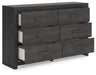 Hollivern Dresser and Mirror - Dream Home Furniture & Mattress (Waite Park, MN)