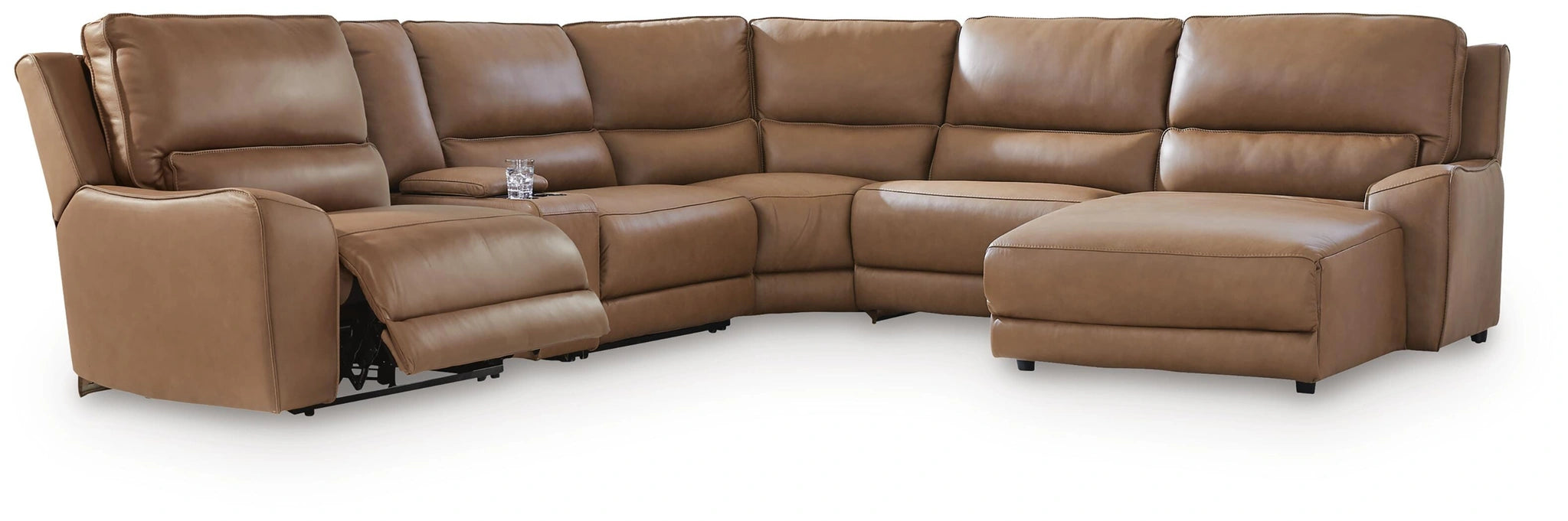 DeepWakes Power Reclining Sectional with Chaise - Dream Home Furniture & Mattress (Waite Park, MN)