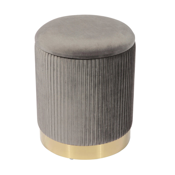 Zoe Cream Storage Ottoman