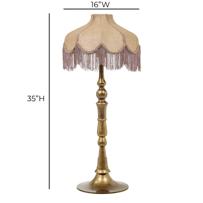 Buchanan Jute Fringed Scalloped Table Lamp