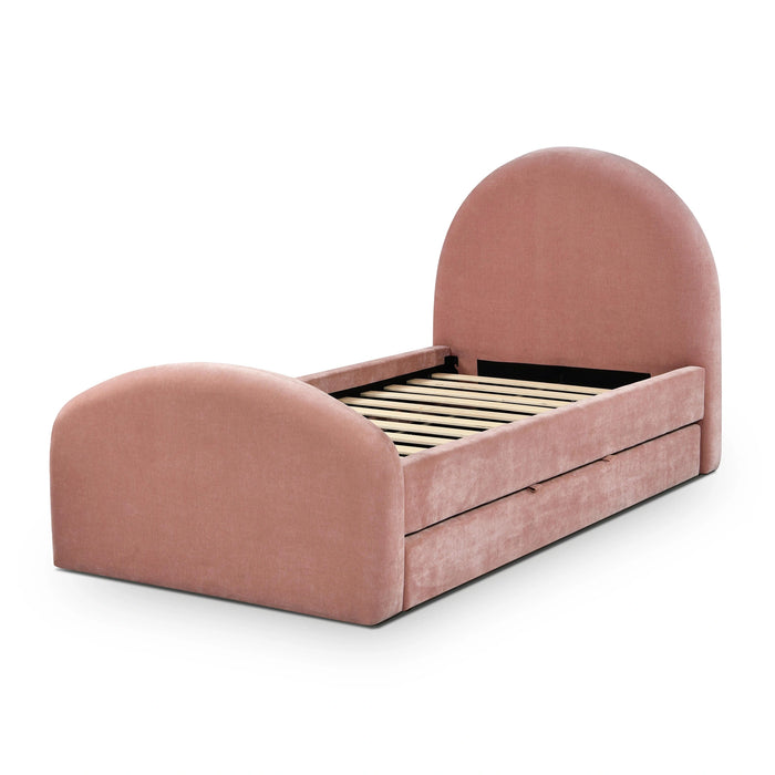Moon Cream Performance Boucle Twin Trundle Bed
