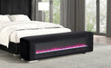 Elnath Bench w/ Visual Crystal Fireplace - Dream Home Furniture & Mattress (Waite Park, MN)