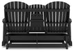 Hyland wave Outdoor Glider Loveseat - Dream Home Furniture & Mattress (Waite Park, MN)