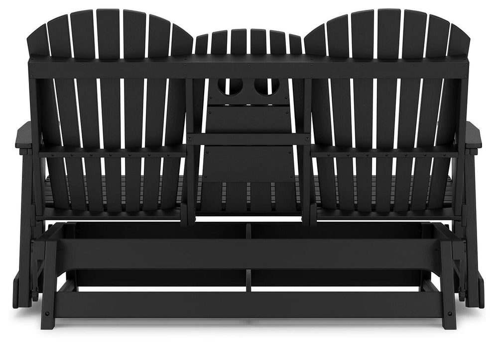 Hyland wave Outdoor Glider Loveseat - Dream Home Furniture & Mattress (Waite Park, MN)