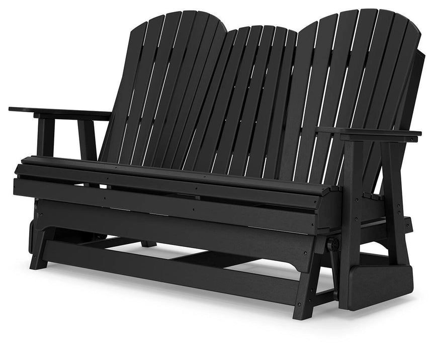 Hyland wave Outdoor Glider Loveseat - Dream Home Furniture & Mattress (Waite Park, MN)