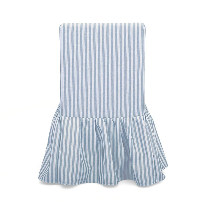 Gertrude Striped Performance Linen Skirted Dining Chair