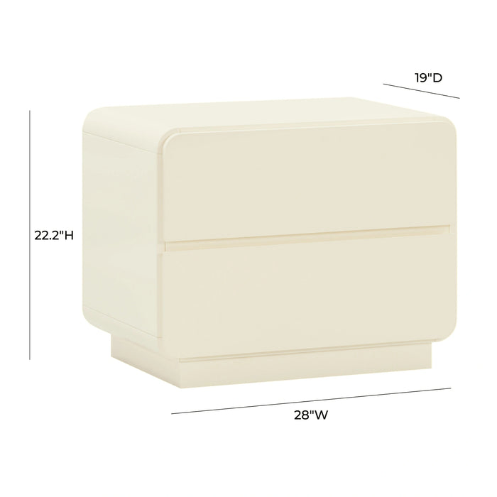 Sagura 28" 2-Drawer Nightstand