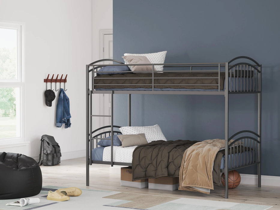 Lanceburg Bunk Bed with Ladder - Dream Home Furniture & Mattress (Waite Park, MN)