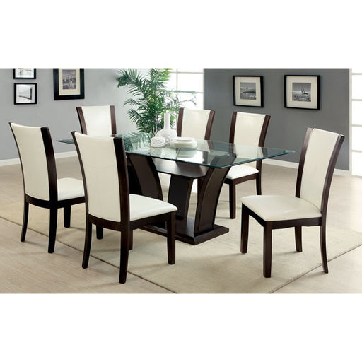 Manhattan I Dark Cherry/White Side Chair, White (2/CTN) - Dream Home Furniture & Mattress (Waite Park, MN)