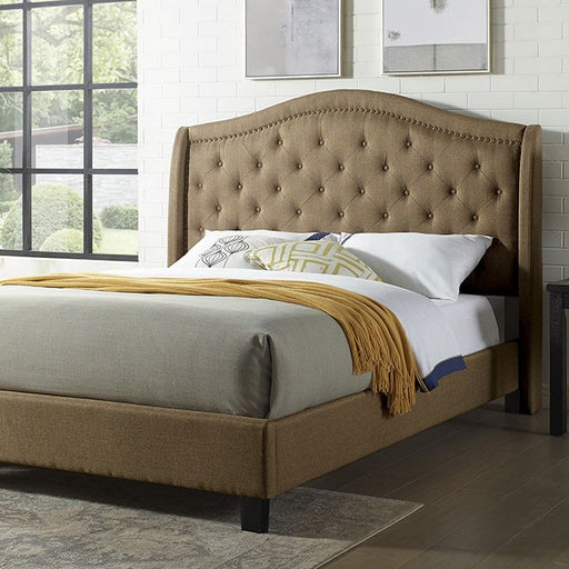 Carly Cal.King, E.King, Full, & Queen Bed Grey & Brown - Dream Home Furniture & Mattress (Waite Park, MN)