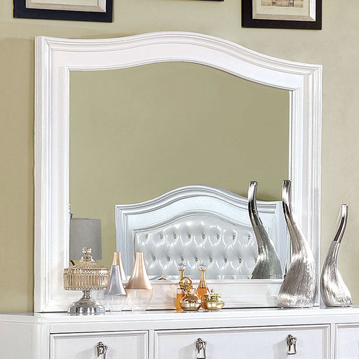 Ariston Mirror White, Silver, & Black - Dream Home Furniture & Mattress (Waite Park, MN)