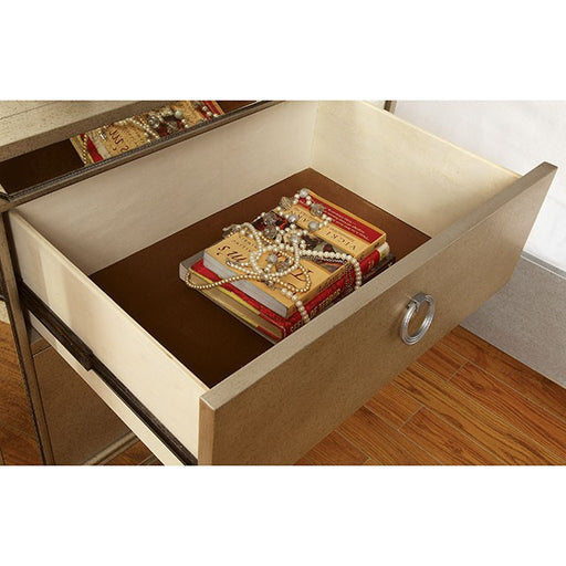 LORAINE Champagne Media Chest - Dream Home Furniture & Mattress (Waite Park, MN)