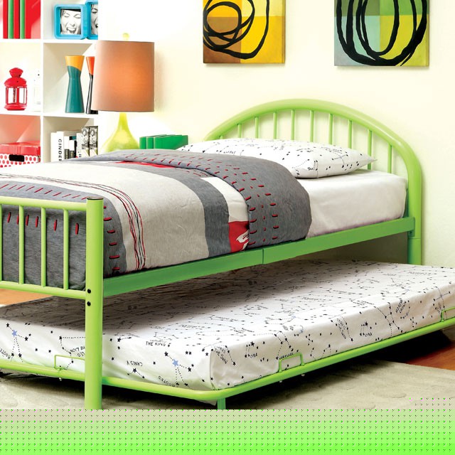 Rainbow Full Bed Black, White, Silver, Black, & Green