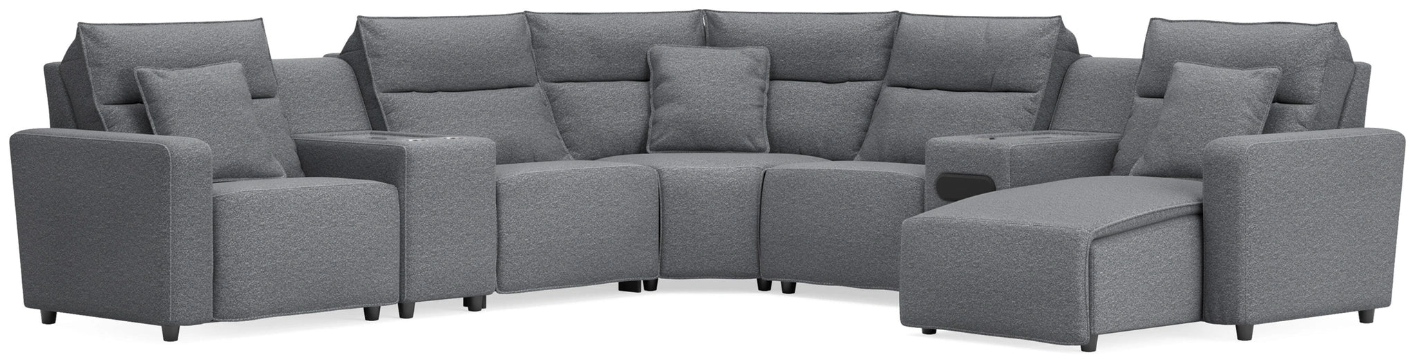 Modmax II Power Reclining Sectional with Chaise and Audio System - Dream Home Furniture & Mattress (Waite Park, MN)