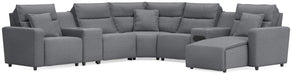 Modmax II Power Reclining Sectional with Chaise and Audio System - Dream Home Furniture & Mattress (Waite Park, MN)