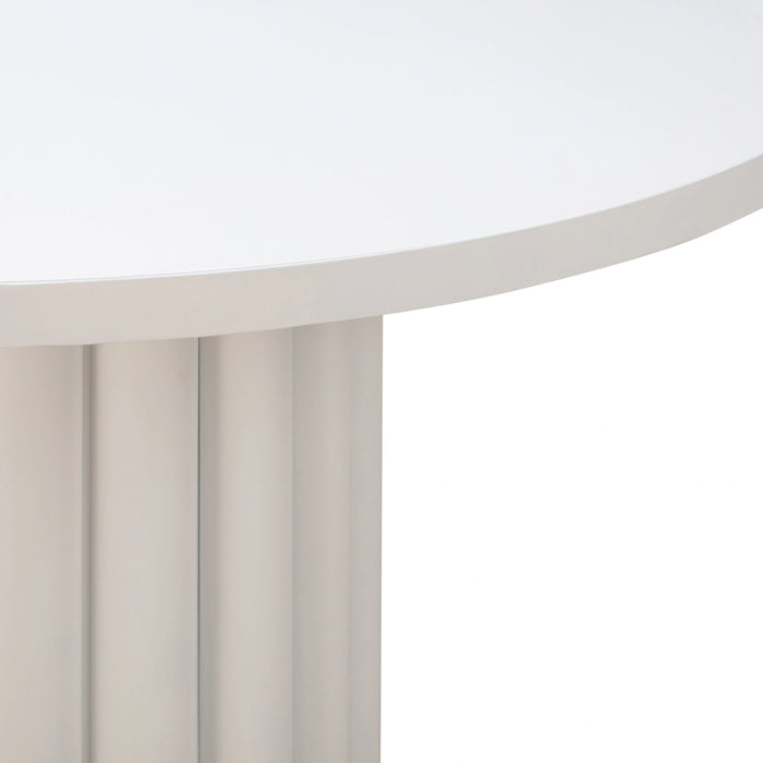 Kali 55" White Round Dining Table