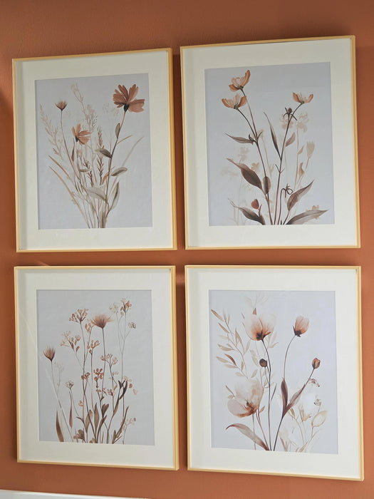 Chettings Wall Art (Set of 4) - Dream Home Furniture & Mattress (Waite Park, MN)
