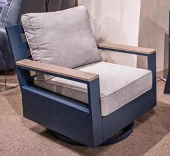 East Beach Outdoor Swivel Glider Chair with Cushion - Dream Home Furniture & Mattress (Waite Park, MN)