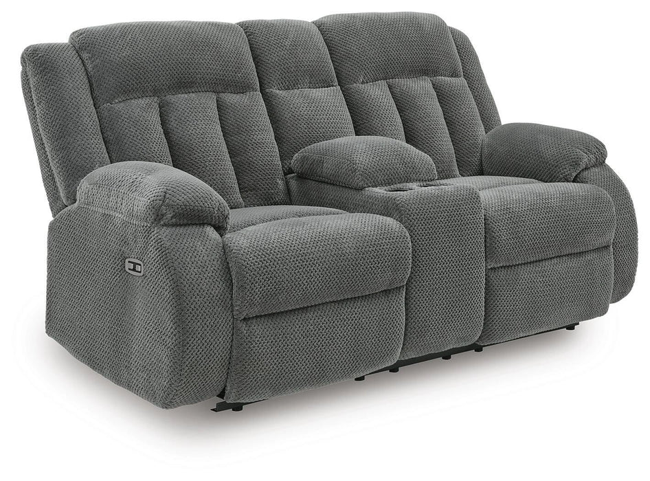 Observation Power Reclining Loveseat with Console - Dream Home Furniture & Mattress (Waite Park, MN)