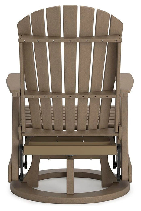 Hyland wave Outdoor Swivel Glider Chair - Dream Home Furniture & Mattress (Waite Park, MN)