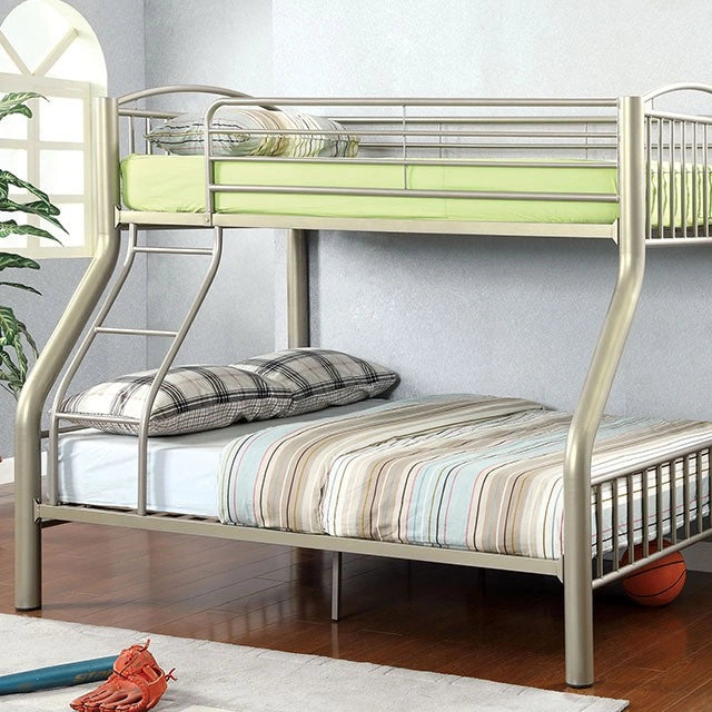 Lovia Metallic Gold Twin/Full Bunk Bed - Dream Home Furniture & Mattress (Waite Park, MN)