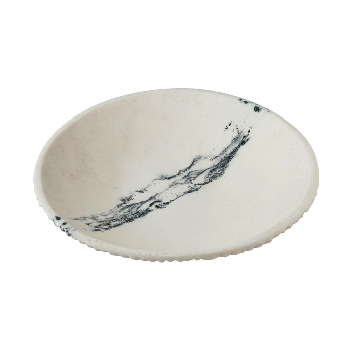 Ikani Black &amp; White Resin Serving Plate
