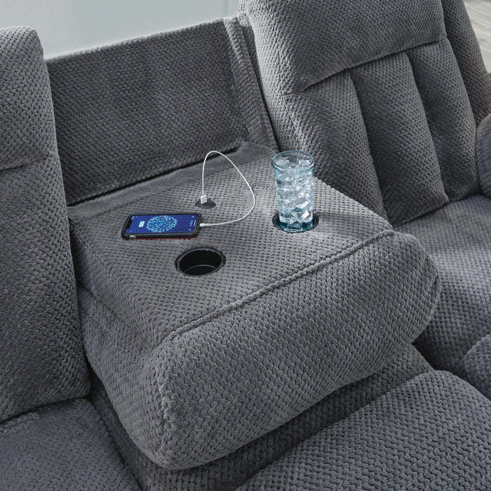 Observation Power Reclining Sofa with Drop Down Table - Dream Home Furniture & Mattress (Waite Park, MN)