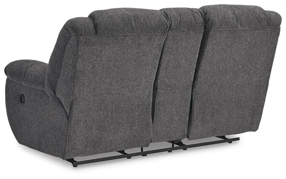 Foreside Reclining Loveseat with Console - Dream Home Furniture & Mattress (Waite Park, MN)