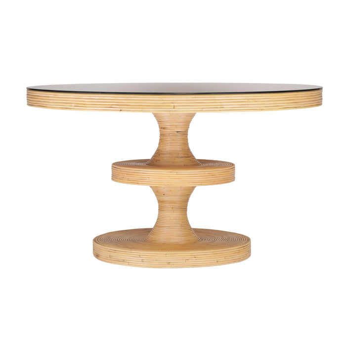 Apollonia 51" Natural Rattan Round Dining Table