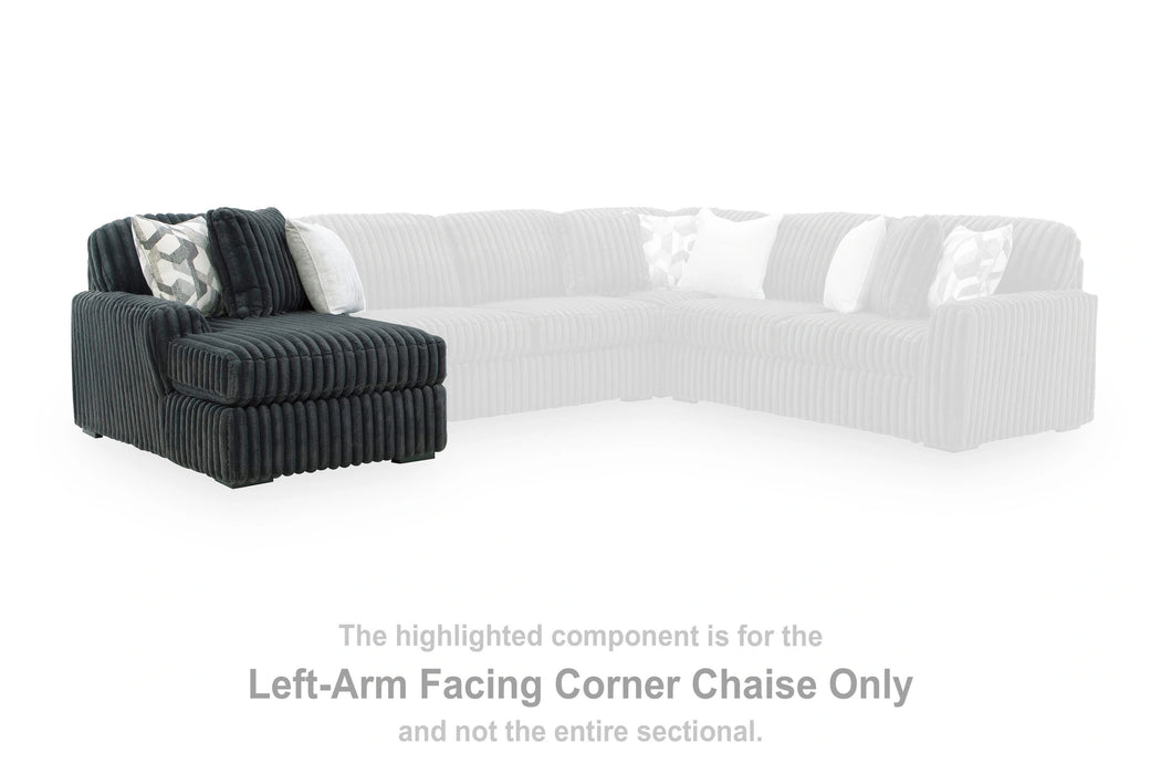 Midnight-Madness Sectional Sofa with Chaise - Dream Home Furniture & Mattress (Waite Park, MN)