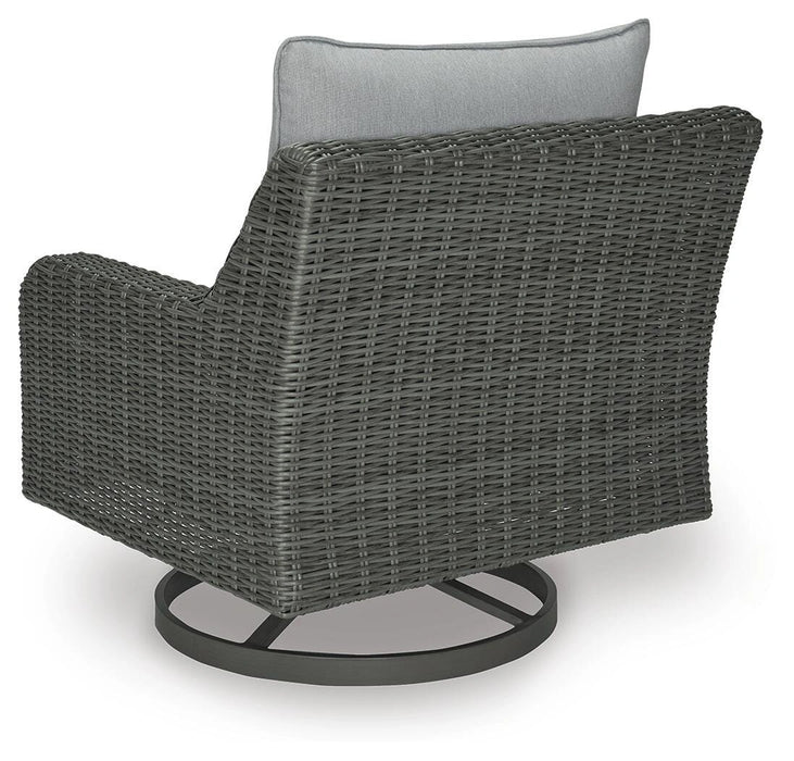 Elite Park Outdoor Swivel Lounge with Cushion - Dream Home Furniture & Mattress (Waite Park, MN)