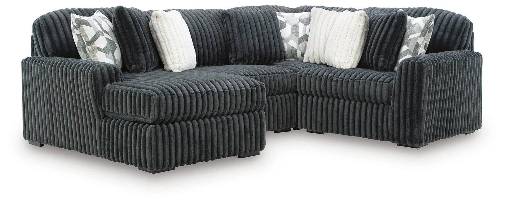 Midnight-Madness Sectional with Chaise - Dream Home Furniture & Mattress (Waite Park, MN)