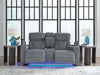 Studio Cave Power Reclining Loveseat with Console - Dream Home Furniture & Mattress (Waite Park, MN)