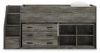 Frandern Loft Bed with Bookcase and Drawer Storage - Dream Home Furniture & Mattress (Waite Park, MN)