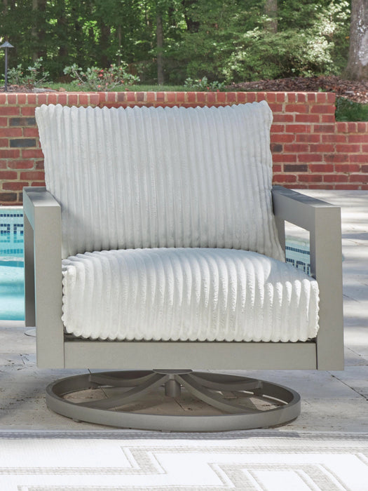 Hurley Park Outdoor Swivel Chair with Cushion - Dream Home Furniture & Mattress (Waite Park, MN)
