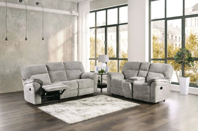 JOSIAS Loveseat, Light Gray Fabric - Dream Home Furniture & Mattress (Waite Park, MN)